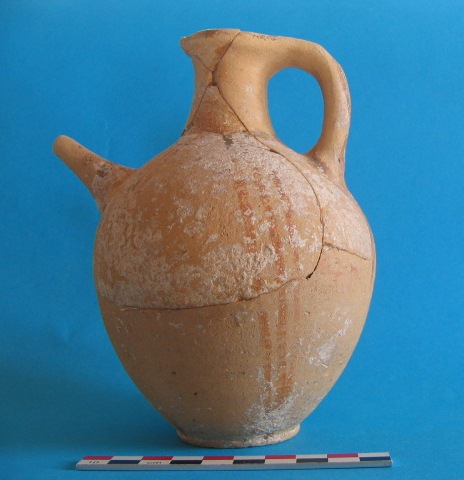 1. White Painted Wheelmade III spouted jug from Marcello